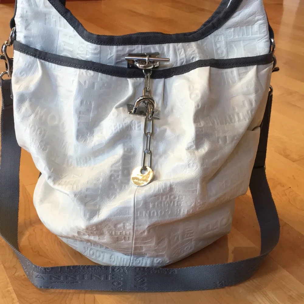 NANNINI Leather Hobo With Crossbody Strap